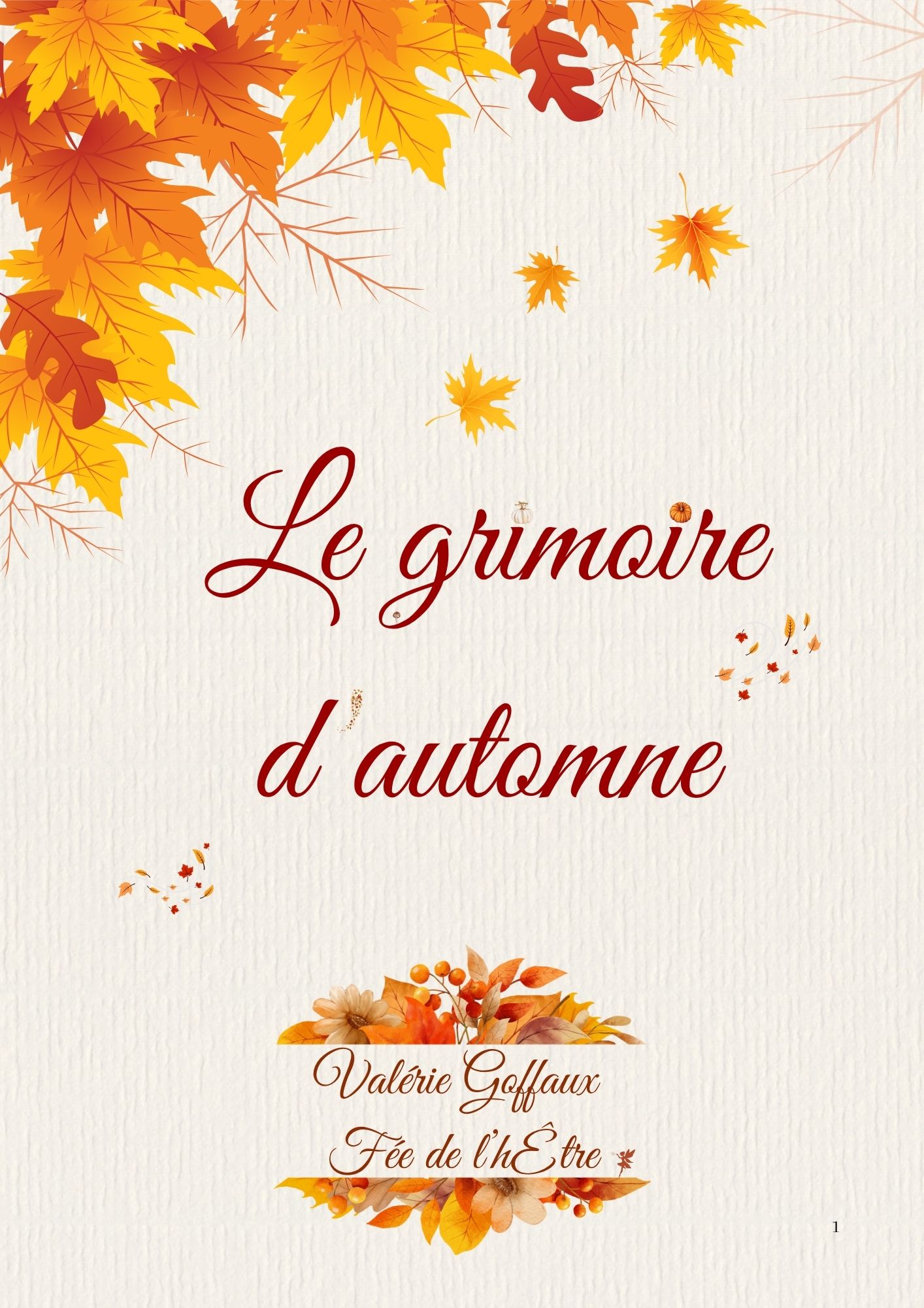 Ensemble, fêtons l'automne le grimoire d'autmone, couverture, fée de l'hÊtre, ebook bien-être
