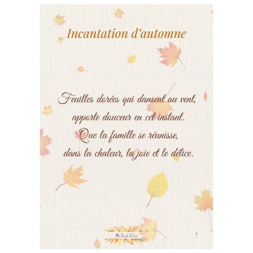 Fée de l'hÊtre - Grimoire d'automne incantation