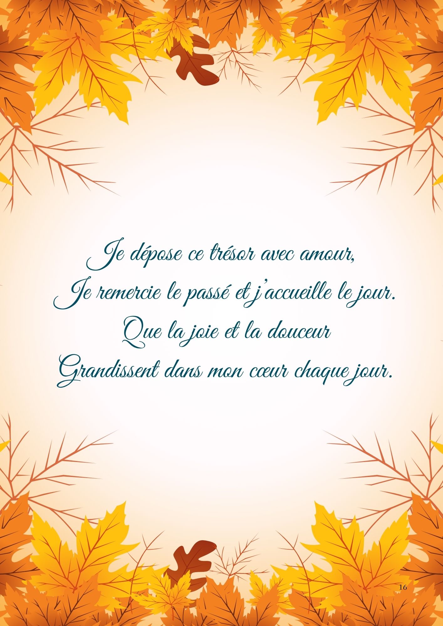 Incantation de l'autel d'automne à imprimer l'automne, sabbath Mabon, équinoxe d'automne